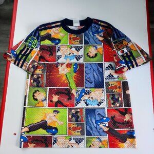 Adidas Dragon Grand Champion anime jersey boys L multi-colour graphic design